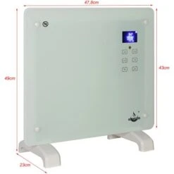 El Fuego Glaskonvektor 1000 W Weiß 18 El Fuego Glaskonvektor 1000 W Weiß -Duschmeister 109952 2240 4