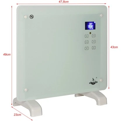 El Fuego Glaskonvektor 1000 W Weiß 4 El Fuego Glaskonvektor 1000 W Weiß – Bild 4