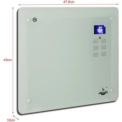 El Fuego Glaskonvektor 1000 W Weiß 6 El Fuego Glaskonvektor 1000 W Weiß – Bild 6