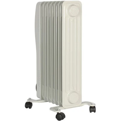 El Fuego Mobiler Elektro-Ölradiator 7 Rippen Weiß 10 El Fuego Mobiler Elektro-Ölradiator 7 Rippen Weiß – Bild 10