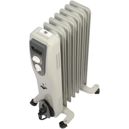 El Fuego Mobiler Elektro-Ölradiator 7 Rippen Weiß 6 El Fuego Mobiler Elektro-Ölradiator 7 Rippen Weiß – Bild 6