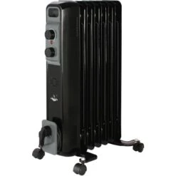 El Fuego Mobiler Elektro-Ölradiator 7 Rippen Schwarz 18 El Fuego Mobiler Elektro-Ölradiator 7 Rippen Schwarz -Duschmeister 109966 2240 9