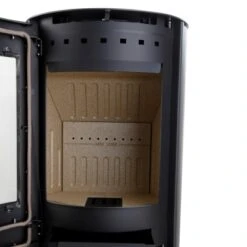 Aduro Kaminofen 9 Stahl-Verkleidung Schwarz 6 KW EEK: A+ -Duschmeister 112 1302 VermiculiteAduro9