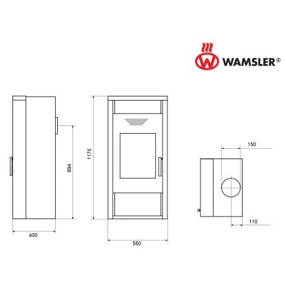 Wamsler Kaminofen Yara Sandstein Schwarz 8 KW EEK: A 3 Wamsler Kaminofen Yara Sandstein Schwarz 8 KW EEK: A – Bild 3