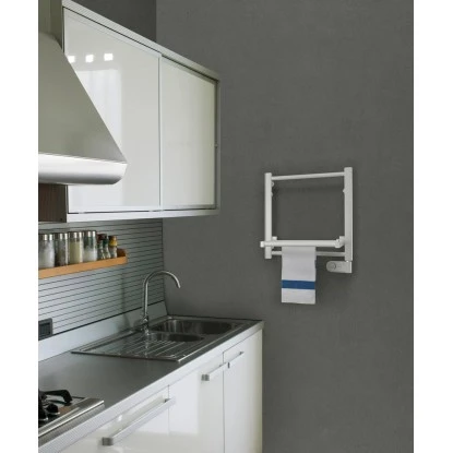 Ximax Elektrischer Handtuchwärmer Puck Inkl. Klappelement 47x50 Cm 150 Watt Weiß 2 Ximax Elektrischer Handtuchwärmer Puck Inkl. Klappelement 47x50 Cm 150 Watt Weiß – Bild 2