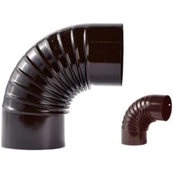 Bertrams Rippenbogen 90° Starr Ohne Putztür Emailliert Ø 120 Mm Braun