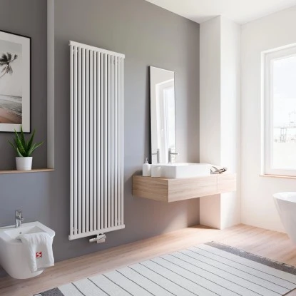 Schulte Design-Heizkörper Kiel Mit Mittenanschluss 1.186 W Reflex-Grau 2 Schulte Design-Heizkörper Kiel Mit Mittenanschluss 1.186 W Reflex-Grau – Bild 2