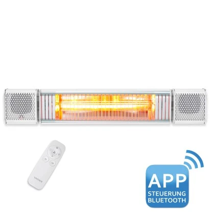 VASNER Appino BEATZZ Bluetooth Infrarot-Heizstrahler Mit Musik Box 2000 W Weiß 1 VASNER Appino BEATZZ Bluetooth Infrarot-Heizstrahler Mit Musik Box 2000 W Weiß