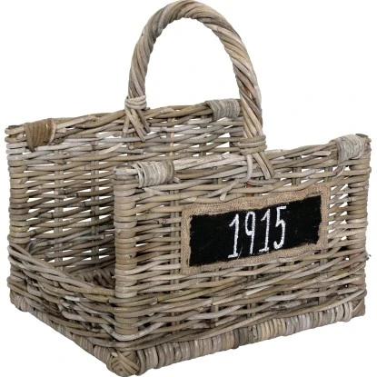 Korb Aus Rattan Für Kaminholz 1 Korb Aus Rattan Für Kaminholz