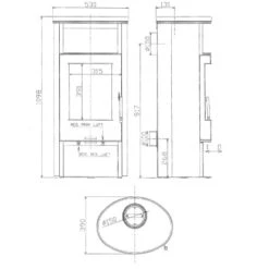 Justus Kaminofen Island 5 II Speckstein-Verkleidung Gussgrau 5 KW EEK: A+ -Duschmeister 2855187 picture 3 1