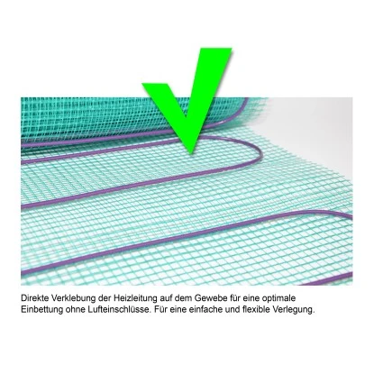 Perobe Elektrische Fußbodentemperierung 230 Volt Heizmatte 3 M² 2 Perobe Elektrische Fußbodentemperierung 230 Volt Heizmatte 3 M² – Bild 2