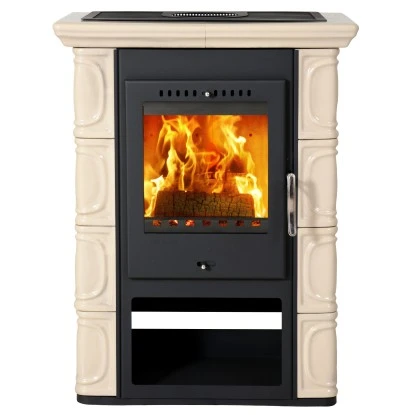 Thorma Kaminofen Augsburg Stahl Keramik Cappuccino Kacheln 7 KW 1 Thorma Kaminofen Augsburg Stahl Keramik Cappuccino Kacheln 7 KW