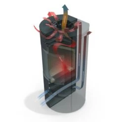 Aduro Kaminofen 9 Stahl-Verkleidung Schwarz 6 KW EEK: A+ -Duschmeister 3925112 1302 1