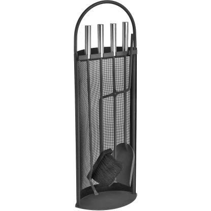 Kaminbesteck 4-teilig Schwarz-beschichtet Griffe Aus Edelstahl 1 Kaminbesteck 4-teilig Schwarz-beschichtet Griffe Aus Edelstahl