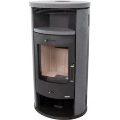 Accente Kaminofen Verona II 3.0 GTS Naturstein Grau 7,5 KW EEK: A -Duschmeister 3987260 4975 12
