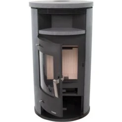 Accente Kaminofen Verona II 3.0 GTS Naturstein Grau 7,5 KW EEK: A -Duschmeister 3987260 4975 5