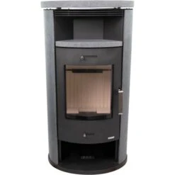 Accente Kaminofen Verona II 3.0 GTS Naturstein Grau 7,5 KW EEK: A -Duschmeister 3987260 4975 8