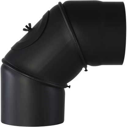 Kaminoflam Bogenknie 90° Senotherm Mit Tür Ø 120 Mm Schwarz 1 Kaminoflam Bogenknie 90° Senotherm Mit Tür Ø 120 Mm Schwarz