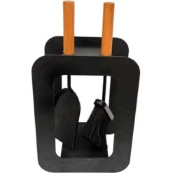 Firefix Kaminbesteck Stahl Klein 3-teilig 22,5 Cm X 15 Cm X 40 Cm