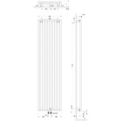 Schulte ExpressPlus Design-Heizkörper Lyon Mittelanschluss 1.094W Alpinweiß -Duschmeister 4060991036323 2053 6
