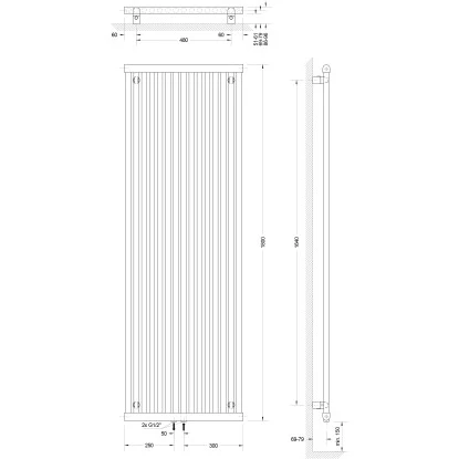 Schulte ExpressPlus Design-Heizkörper Kiel Mittenanschluss 1232 W Alpinweiß 3 Schulte ExpressPlus Design-Heizkörper Kiel Mittenanschluss 1232 W Alpinweiß – Bild 3