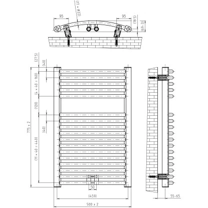 Schulte ExpressPlus Design-Heizkörper München Rund Mittelanschluss 398 W 3 Schulte ExpressPlus Design-Heizkörper München Rund Mittelanschluss 398 W – Bild 3