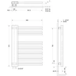 Schulte Design-Heizkörper Bologna 81 Cm X 60 Cm Alpinweiß Version Links -Duschmeister 4060991039911 2053 3