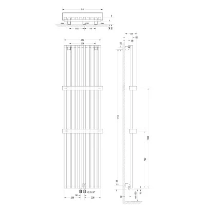 Schulte Design-Heizkoerper Lyon Mit 1094 W Leistung In Pearl-Schwarz, 1800x462mm 2 Schulte Design-Heizkoerper Lyon Mit 1094 W Leistung In Pearl-Schwarz, 1800x462mm – Bild 2