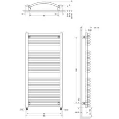 Schulte Design-Heizkörper Olympia Anschluss Unten 121,5 Cm X 60 Cm Alpinweiß -Duschmeister 4060991043062 2053 6