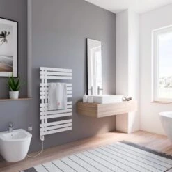 Schulte Badheizkörper Breda Steckerfertig + Heizstab 3 L Alpinweiß 106 X 60 Cm