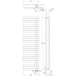 Schulte Badheizkörper Breda Steckerfertig + Heizstab 3 R Alpinweiß 169 X 50 Cm -Duschmeister 4060991071003 2053 2