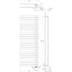 Schulte Badheizkörper Breda Steckerfertig + Heizstab 3 R Alpinweiß 169 X 60 Cm -Duschmeister 4060991071027 2053 2