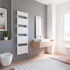 Schulte Badheizkörper Turin Steckerfertig Heizstab 5 R Alpinweiß 170,3 X 50,5 Cm