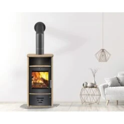 Kaminofen Modena 2.0 Sandstein Schwarz 6 KW Mit Automatik EEK:A -Duschmeister 4251787400477 2881 AB 02