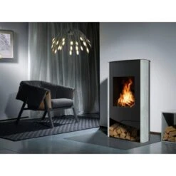 Wamsler Kaminofen N-Line Schwarz Mit Naturstein-Verkleidung 5 KW EEK: A+ 5 Wamsler Kaminofen N-Line Schwarz Mit Naturstein-Verkleidung 5 KW EEK: A+ -Duschmeister 4660114 4432 Kaminofen 2