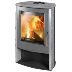Thorma Kaminofen Alvesta II Stahl Speckstein Eisengrau 8 KW