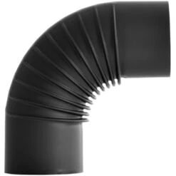 Bertrams Rippenbogen 90° Starr Ohne Putztür Pellet Senotherm® Ø 80 Mm Schwarz