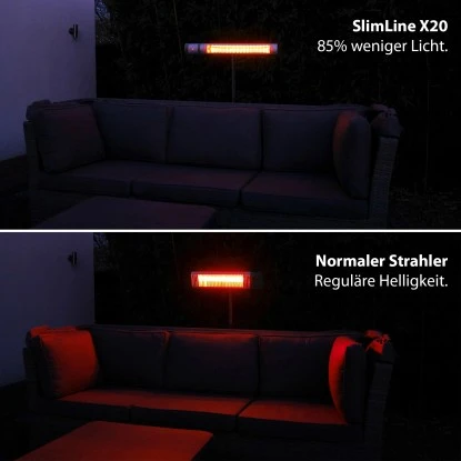 VASNER SlimLine X20 Infrarot-Heizstrahler 2000 Watt Mit Fernbedienung Schwarz 10 VASNER SlimLine X20 Infrarot-Heizstrahler 2000 Watt Mit Fernbedienung Schwarz – Bild 10