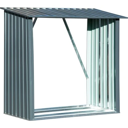 Dobar Kaminholzregal Madera Metall Grau 163 Cm X 83 Cm X 154 Cm 2 Dobar Kaminholzregal Madera Metall Grau 163 Cm X 83 Cm X 154 Cm – Bild 2