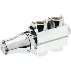 Sanotechnik Anschlussgarnitur F. Badheizkörper Mittelanschluss Durchgang Chrom