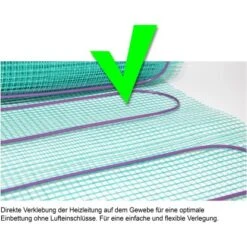 Perobe Elektrische Fußbodentemperierung 230 Volt Heizmatte 10 M² -Duschmeister 889930 3434 02