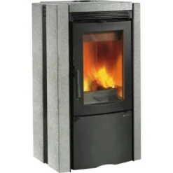 Firefix Kaminofen Ester Naturstein Schwarz-Grau 7,5 KW EEK: A 6 Firefix Kaminofen Ester Naturstein Schwarz-Grau 7,5 KW EEK: A -Duschmeister 924905 1009 1