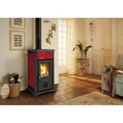 Firefix Kaminofen Gemma Kachel Bordeaux 6 KW EEK: A+ -Duschmeister 926598 1009 1