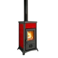 Firefix Kaminofen Gemma Kachel Bordeaux 6 KW EEK: A+ -Duschmeister 926598 picture 1 1