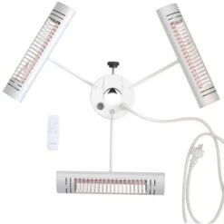 Vasner Schirm-Heizstrahler Umbrella X30 3 Stk. Für Stangen-Ø 20 - 55 Mm Silber