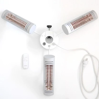 Vasner Schirm-Heizstrahler Umbrella X30 3 Stk. Für Stangen-Ø 20 - 55 Mm Silber 2 Vasner Schirm-Heizstrahler Umbrella X30 3 Stk. Für Stangen-Ø 20 - 55 Mm Silber – Bild 2