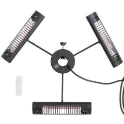 Vasner Schirm-Heizstrahler Umbrella X30 3 Stk. Für Stangen-Ø 40 - 80 Mm Schwarz