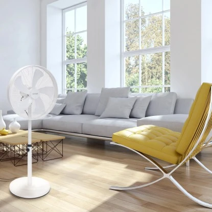 Vasner Standventilator Ventury S Metall Höhenverstellbar Mit Oszillation Weiß 2 Vasner Standventilator Ventury S Metall Höhenverstellbar Mit Oszillation Weiß – Bild 2