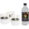 Tenderflame Tischfeuer Set Lilly In Weiß