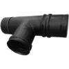 Firefix T-Stück Für Pelletofenrohr Schwarz 80 Mm Durchmesser T-Stück